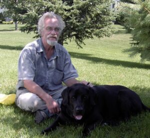 Picture of Brad Johnson and his dog.